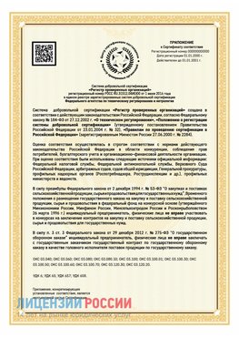 Приложение к сертификату для ИП Кудымкар Сертификат СТО 03.080.02033720.1-2020